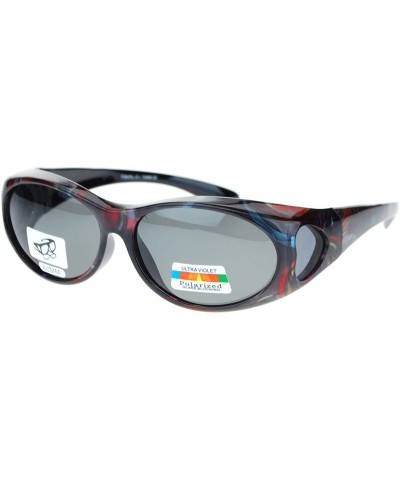 Polarized Lens Sunglasses Womens Fit Over Glasses for Small Oval Frame - Mix Print - CZ1889YXTI3 $7.37 Oval