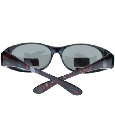 Polarized Lens Sunglasses Womens Fit Over Glasses for Small Oval Frame - Mix Print - CZ1889YXTI3 $7.37 Oval