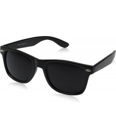 Matte Black Horn Rimmed Sunglasses - Shiny Black/Smoke - C411852JIH3 $6.99 Round