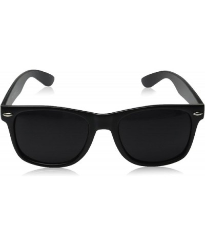 Matte Black Horn Rimmed Sunglasses - Shiny Black/Smoke - C411852JIH3 $6.99 Round