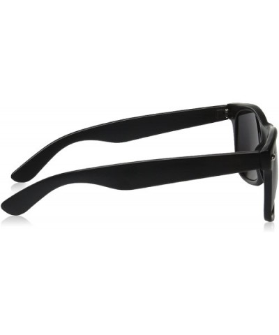 Matte Black Horn Rimmed Sunglasses - Shiny Black/Smoke - C411852JIH3 $6.99 Round