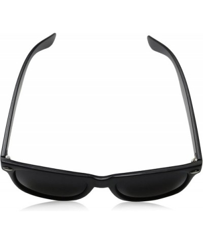 Matte Black Horn Rimmed Sunglasses - Shiny Black/Smoke - C411852JIH3 $6.99 Round