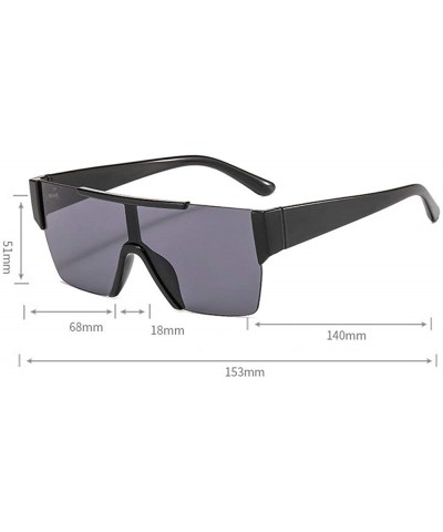 New One-piece Sunglasses Women's Vintage Rimless Oversized Mens Goggle Outdoor Windproof Eyeglasses - CO18ZXD2ZZT $10.47 Rimless