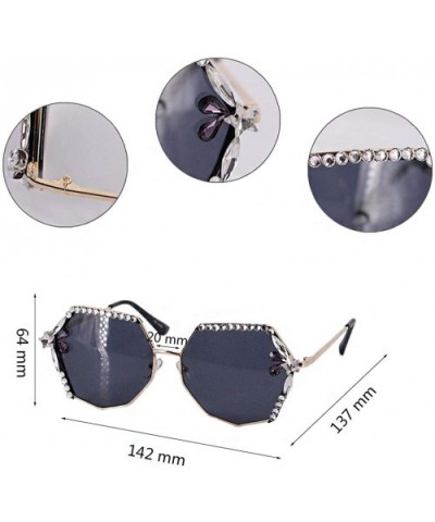 Fashion Punk Sunglasses for Women Men - Square Glasses Matel Frame UV400 Protection - Black - CH197RO6Z52 $15.47 Goggle