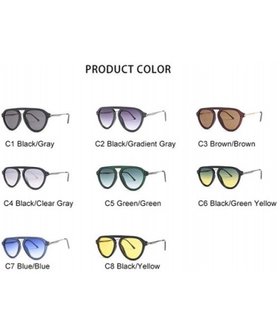 Cat Eye Sunglasses Men Women Retro Vintage Brand Designer Sun Glasses Fashion Luxury Eyewear - C5 Green Green - CJ198U9OK7D $...