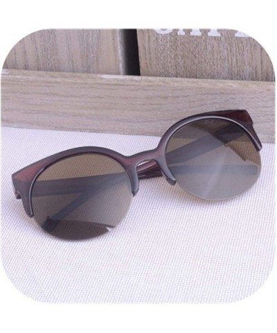 Design Cat Eye Sunglasses Women Fashion Classic Half Frame Eyewear Black Lens Sun Glasses UV400 Gafas De - Tea - C3197Y6W88S ...