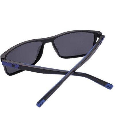 Classic Rectangular TR90 Spring Hinges Polarized Sunglasses Light Weight Eyewear Matte Frame For Men - CF18AG3SZ5I $5.34 Sport