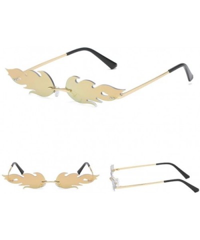 Personality Rimless Sunglasses for Men Women UV Protection Stylish Eyewear Sun Glasses - E - CE18X6IMMW3 $5.84 Rectangular