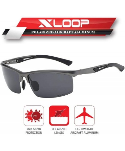 Polarized Rectangular Al-Mg Metal Semi Rimless Fishing Sunglasses For Men - Gun Metal - Polarized Smoke - CK18HMGA4YQ $23.70 ...