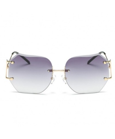 Women Men Summer Fashion Retro Square Gradient Color Sunglasses (Gold) - Gold - CQ183CHGZA0 $7.29 Square