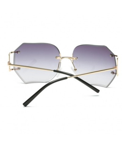 Women Men Summer Fashion Retro Square Gradient Color Sunglasses (Gold) - Gold - CQ183CHGZA0 $7.29 Square