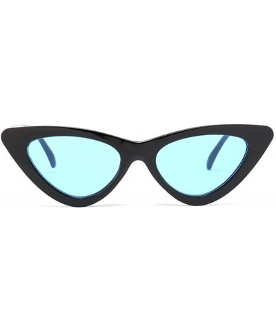 Female Sunglasses Outdoor Glasses Cat Eye Sunglasses for Women Goggles Plastic Frame - Black-blue - CO18D5XOYE8 $7.08 Sport