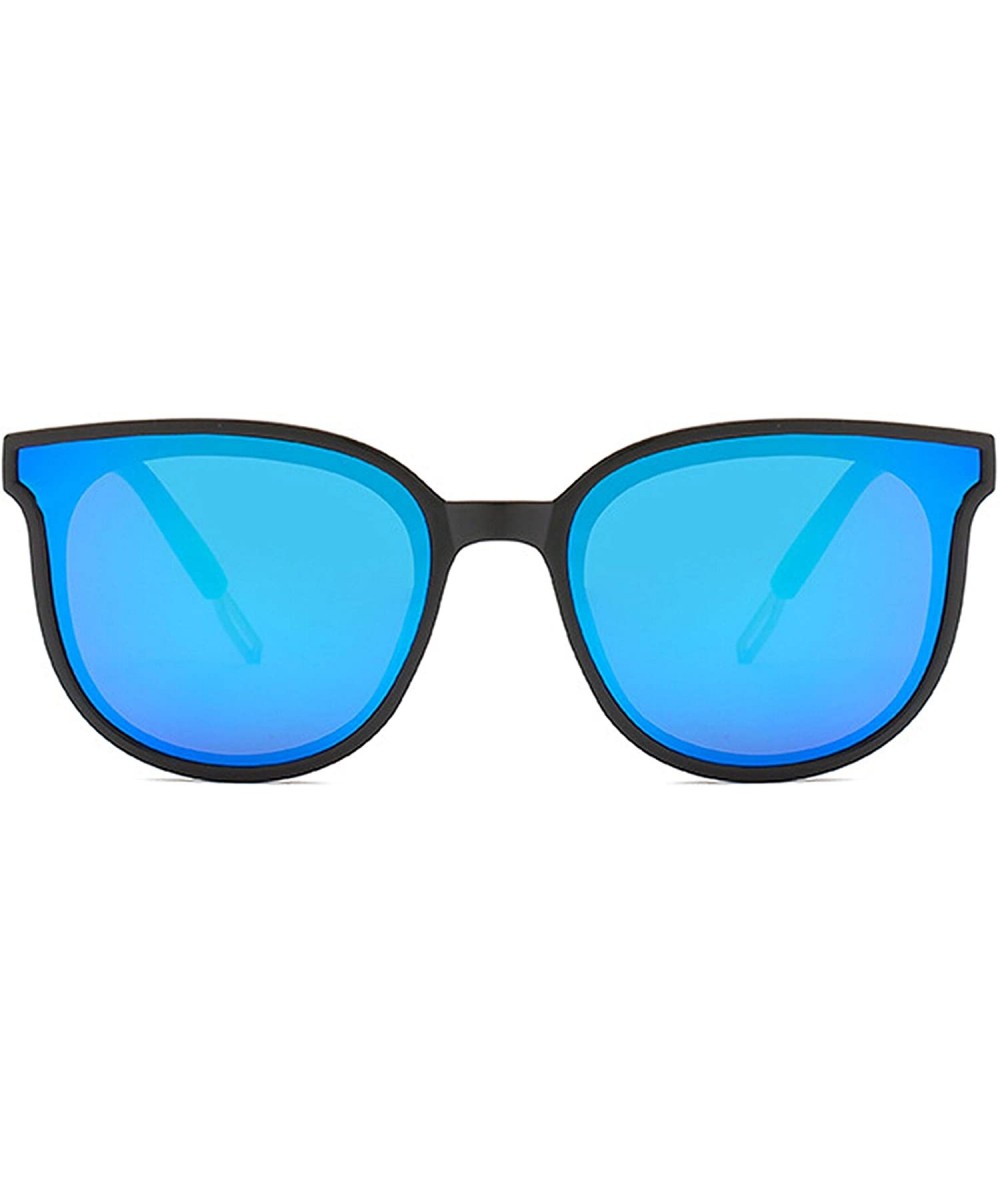 Polarized Sunglasses Fashion Glasses Protection - Black Blue - CQ18TND207Y $14.54 Oval