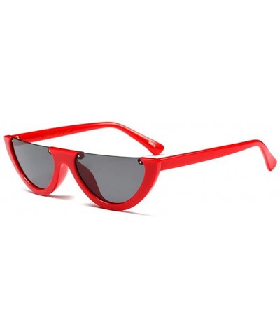 Classic Half Frame Cat Eye Sunglasses Mod Style For Men Women - C2 - CC18D9S7IW9 $20.55 Goggle