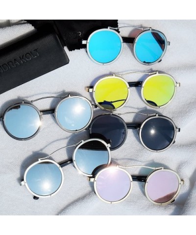 The Stay Outdoors Round metal frame sunglasses - Gold - C1186AI6XC5 $12.34 Rimless