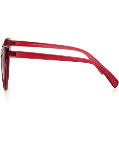 Womens Translucent Heart Shape Valentines Plastic Cat Eye Sunglasses - Red - C618HZ7729T $6.38 Cat Eye