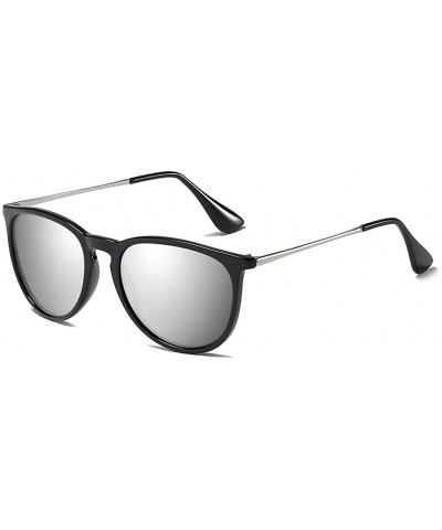 Sunglasses Unisex Polarized 100% UV Blocking Fishing and Outdoor Driving Glasses Round Fraframe Retro - Mercury - CY18W7MDORD...