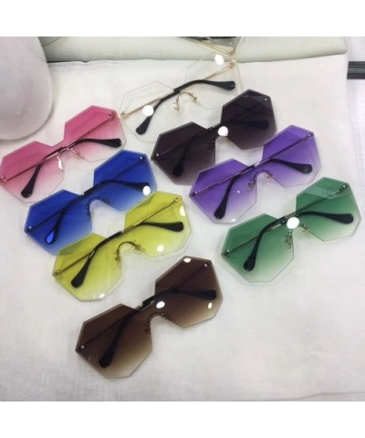 Fashion Sunglasses for Women or Girls with the Cool and Bright Colors of the Ocean - Pink - CW182ATTC5Z $5.15 Rimless