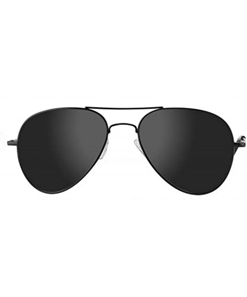 Classic Aviator Pilot Flat Lens Sunglasses For Men and Women with Protective Bag - 100% UV Protection - C511UPWL1ET $7.55 Avi...