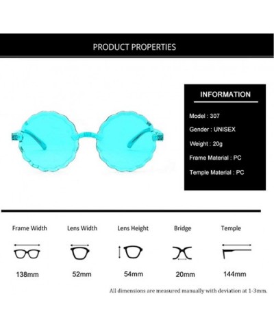 Fashion Rimless Sunglasses Lightweight Frame Candy Colorful Sunglasses - G - CW1903XYQTS $7.77 Rimless