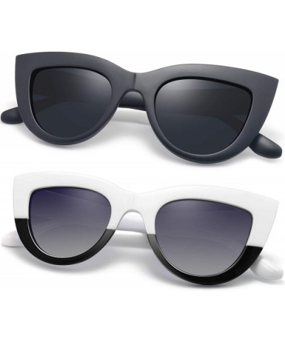 Retro Polarized Cateye Sunglasses - Women Vintage Cat Eye Sun Glasses UV400 Protection - C81908KS8TG $13.92 Wrap