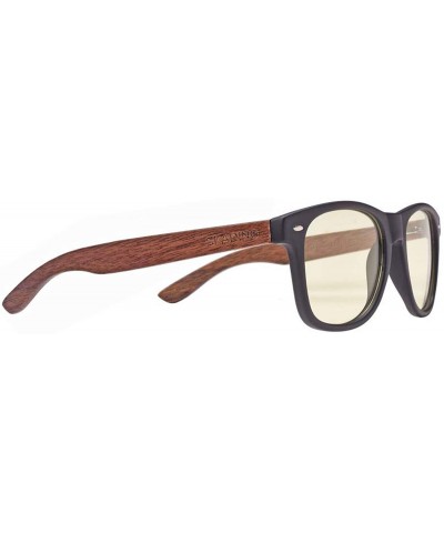 Bamboo Wood Sunglasses with Polarized Lens Sunglasses Wood Sunglasses For Men SD6410 - Black 1 - CA185DCORZE $5.14 Oversized