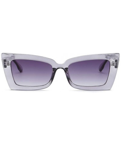 Square Sunglasses Boyfriend Style Horned Rim Thick Plastic Sunglasses - G - CB190NCYW5U $4.74 Square