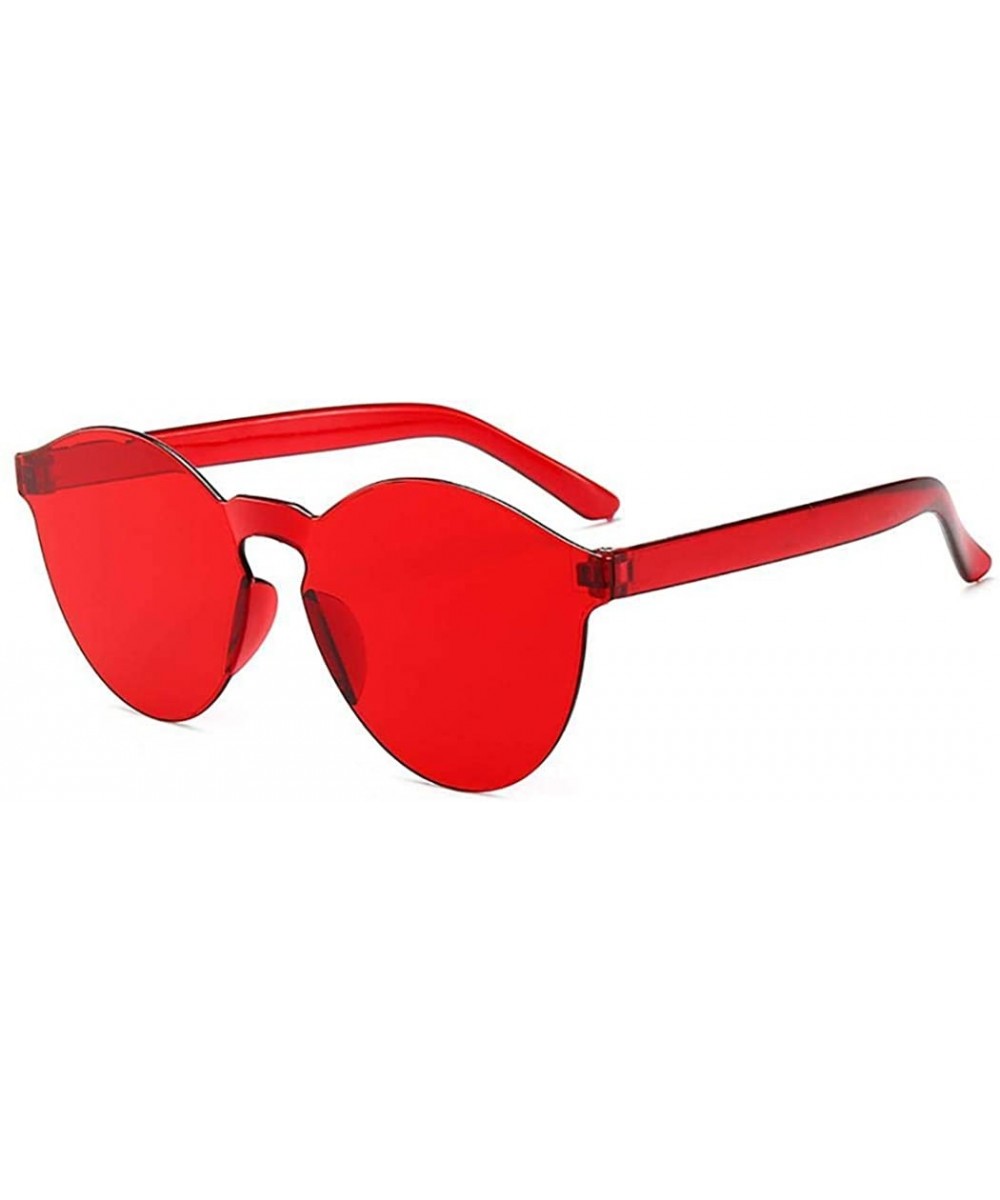 Unisex Fashion Candy Colors Round Outdoor Sunglasses Sunglasses - Red - C3190808EOK $14.86 Round