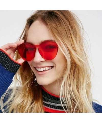 Unisex Fashion Candy Colors Round Outdoor Sunglasses Sunglasses - Red - C3190808EOK $14.86 Round