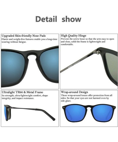 Polarized Vintage Sunglasses for Women Men UV400 Protection TAC Lens TR90 Ultralight Frame A001 - CJ18XIHSN09 $5.49 Square