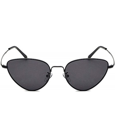 Trendy Tinted Color Vintage Shaped Sun Glasses Famle Drop Shaped Ocean Cat Red - Black - C818YLZGHRN $7.49 Aviator