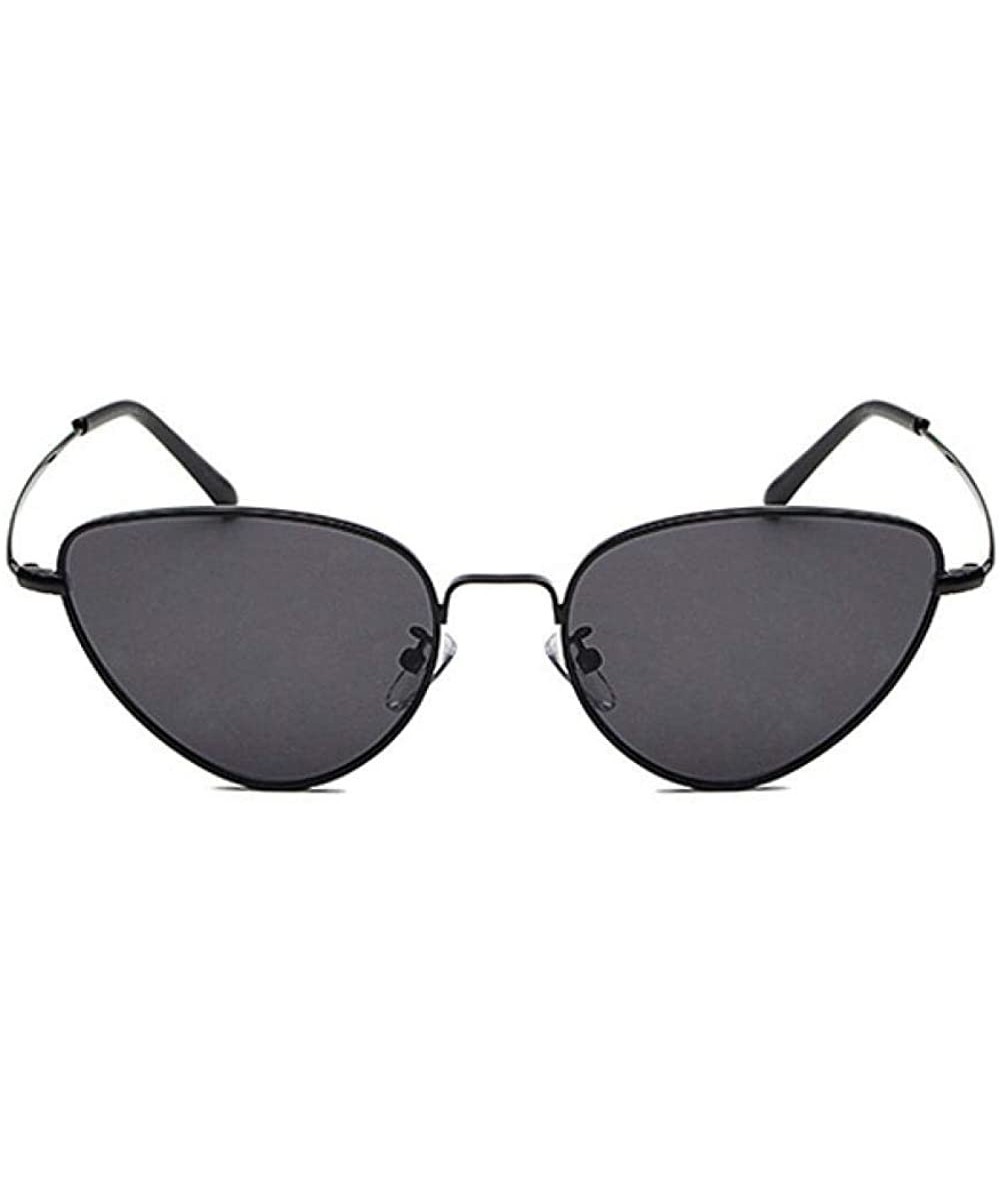 Trendy Tinted Color Vintage Shaped Sun Glasses Famle Drop Shaped Ocean Cat Red - Black - C818YLZGHRN $7.49 Aviator