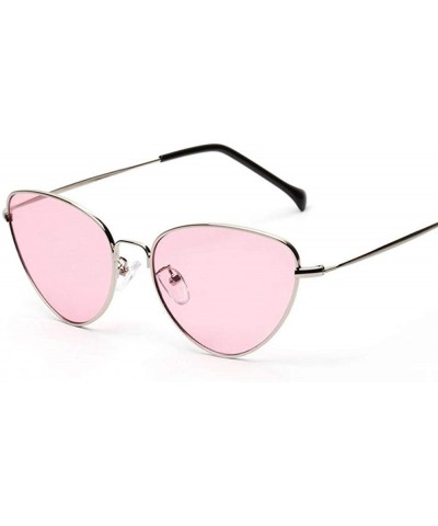 Trendy Tinted Color Vintage Shaped Sun Glasses Famle Drop Shaped Ocean Cat Red - Black - C818YLZGHRN $7.49 Aviator