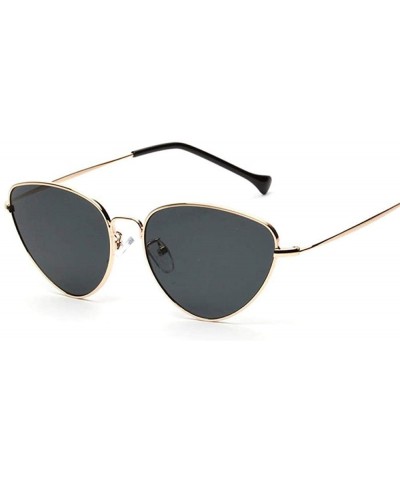 Trendy Tinted Color Vintage Shaped Sun Glasses Famle Drop Shaped Ocean Cat Red - Black - C818YLZGHRN $7.49 Aviator