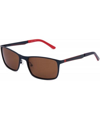 Polarized Sunglasses Navigator Rectangular Designer - Ls1002 Blue Frame (Matte Finish) / Polarized Brown Lens - CV194EN00NZ $...
