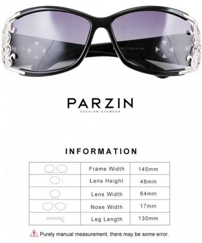 Luxury Brand Polarized Sunglasses for Women Hollow Carved Lace Frame Design Ladies Shades PZ9218 - Black Silver - CQ194ISI4D7...