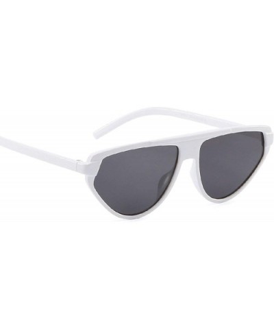 Classic Retro Designer Style Big Cat Eye Sunglasses for Women PC AC UV 400 Protection Sunglasses - White - CF18SAT2DLT $10.27...