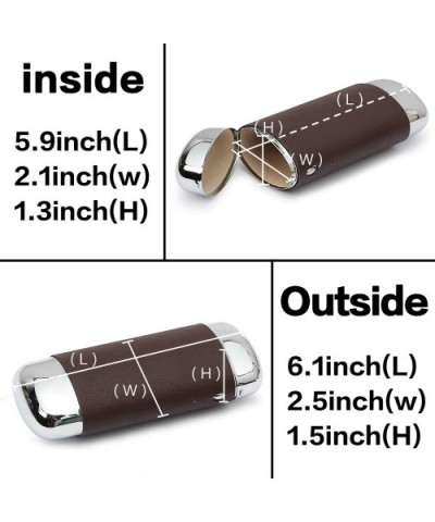 Metal Eyeglasses Case Replaceable Leather Reading Glasses Case - Dark Brown - CY18YL87K9M $16.84 Aviator