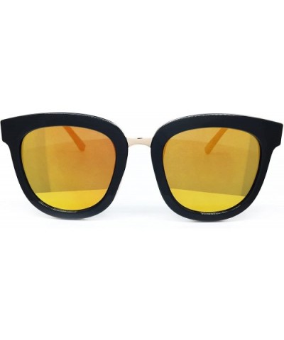 8584-1 Premium Oversized Womens Mens Mirrored Sunglasses - Burgundy Gold - C918O9G220D $15.28 Oversized