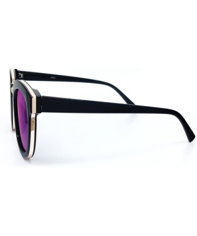 8584-1 Premium Oversized Womens Mens Mirrored Sunglasses - Burgundy Gold - C918O9G220D $15.28 Oversized