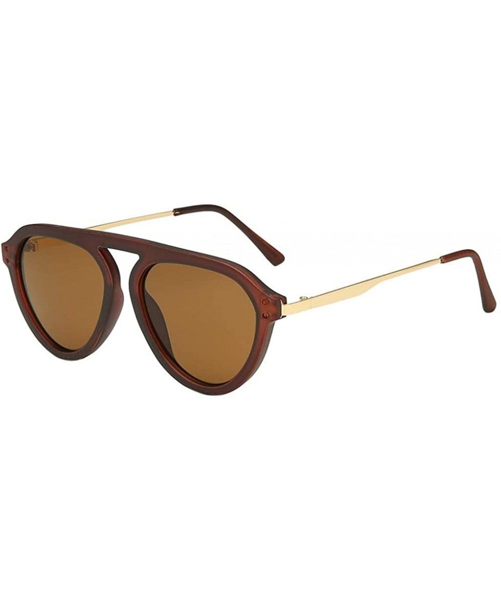 Vintage Sunglasses-Women's Big Width Sunglasses Integrated Glasses - B - CD18ROTT3AL $5.53 Round