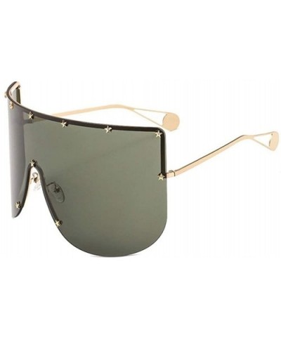 Women's Star Oversize Square Sunglasses Men One Piece Mask Sun Glasses For Female Shield Shades Goggle UV400 - CL1902WSH3H $8...