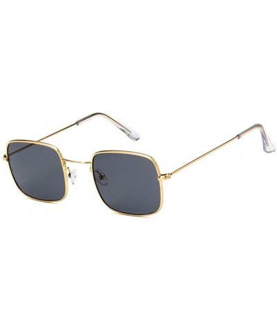 Small Rectangle Fashion Sunglasses Retro for Women Men Metal Frame Nonpolarized Glasses MLS3546 - Grey - CB18T3RY2RX $5.06 Ov...