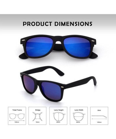 Classic Brand Design Polarized Sunglasses for Men Women GQF0 - F0 Black Blue - C517YK2W5Q4 $7.59 Wayfarer