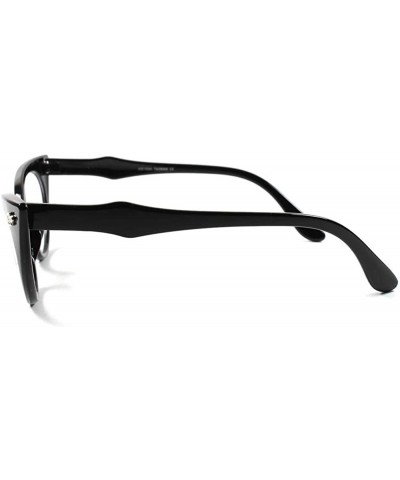 70s Retro Fancy Womens Sexy Hot Clear Lens Cat Eye Stylish Vintage Glasses - Black 1 - CK18X60DGQ7 $7.79 Cat Eye