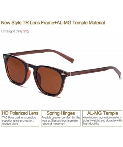 Polarized Sunglasses Classic Driving Protection - Brwon Lens/Leopard Frame - CV18TU95WZ7 $5.03 Square