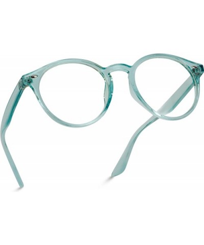 Clear Lens Semi Transparent Clear Frame Colorful Glasses - Clear Ice Blue - CC187NLQK4T $6.82 Oversized