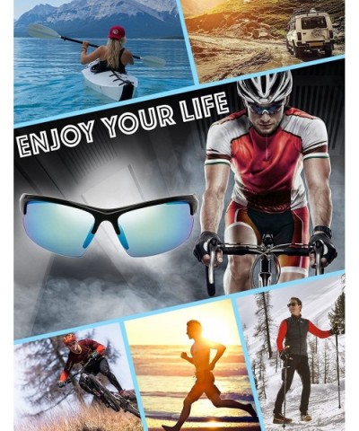 Designer Fashion Sports Sunglasses for Baseball Cycling Fishing Golf Superlight Frame - S503-shiny Black - CM18ELZZON0 $15.90...