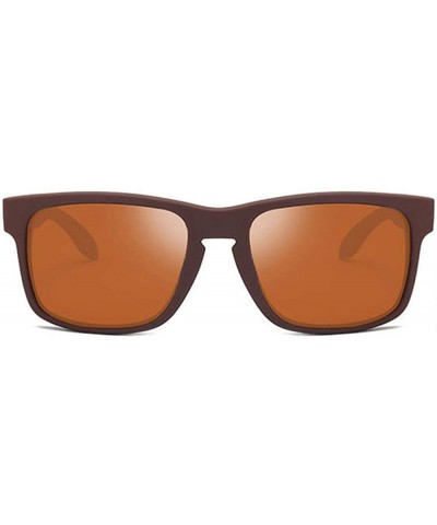 Classic Polarized Sunglasses Men Rectangle Driving Sun Glasses Mens Brown Other - Blue - CE18XEC275D $8.99 Aviator