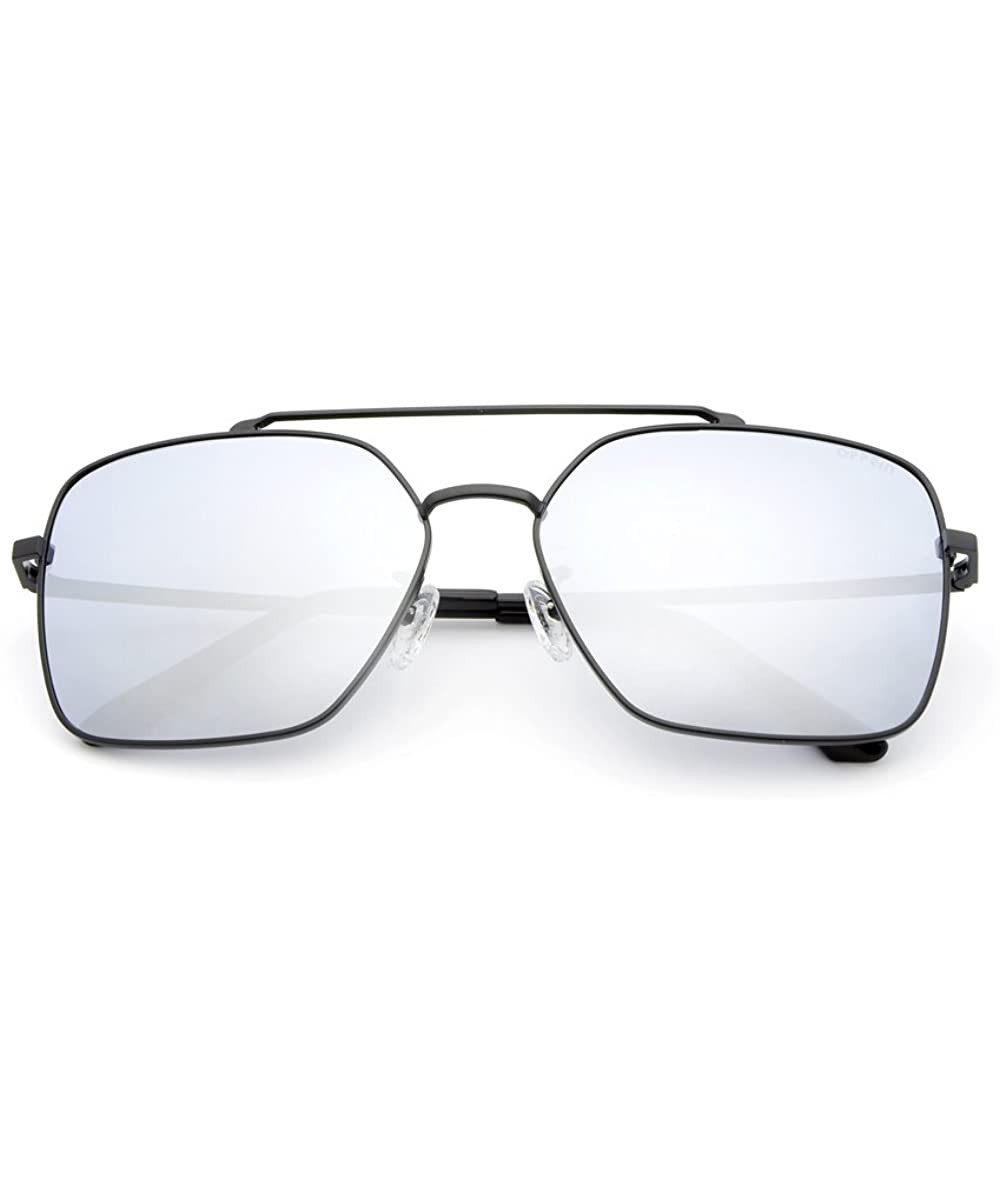 UV 400 Lens Protection Sunglasses for Men Women Aviator Polarized Metal - White - CG18GWWQNQG $39.77 Oval